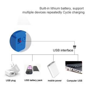 چراغ LED اضطراری شارژی USB ارتفاع 17 سانتی متر