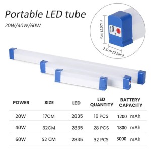 چراغ LED اضطراری شارژی USB ارتفاع 17 سانتی متر