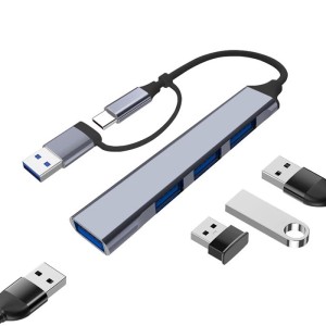 هاب فلزی 4 پورت Type-C به USB