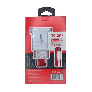 شارژر عمده 18 وات جیفوز مدل CH-46 با کابل تایپ سی (کارتن 10 عددی)