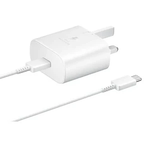 شارژر اصلی 25 وات سامسونگ با کابل تایپ سی مدل سه پین