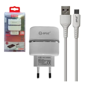 شارژر دیواری فست شارژ جیفوز مدل CH-24 همراه با کابل میکرو