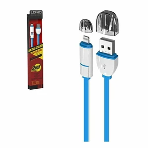 کابل شارژ سریع دو در یک الدینیو مدل LC82