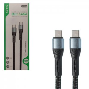 کابل شارژر سریع دو سر تایپ سی 60w  برند Aulex مدل C10