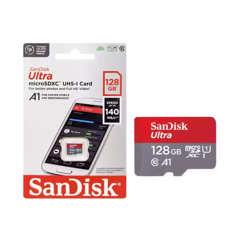 کارت حافظه MicroSDXC سن دیسک مدل SanDisk Ultra UHS-I U1 A1 C10 128G