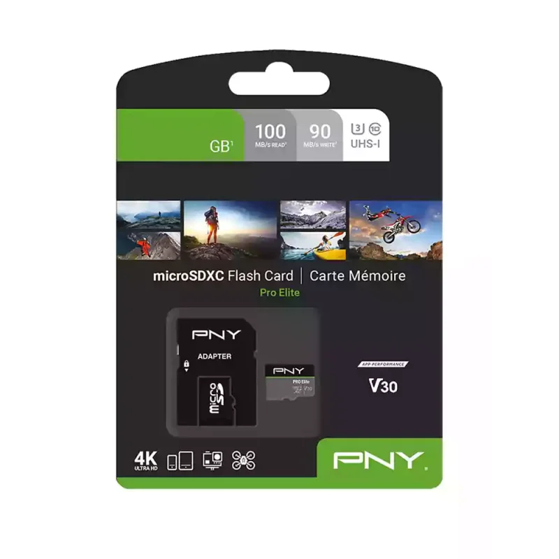 کارت حافظه MicroSDXC پی ان وای مدل 100Mb/s U3 C10 Pro Elite PNY ظرفیت 128 گیگ