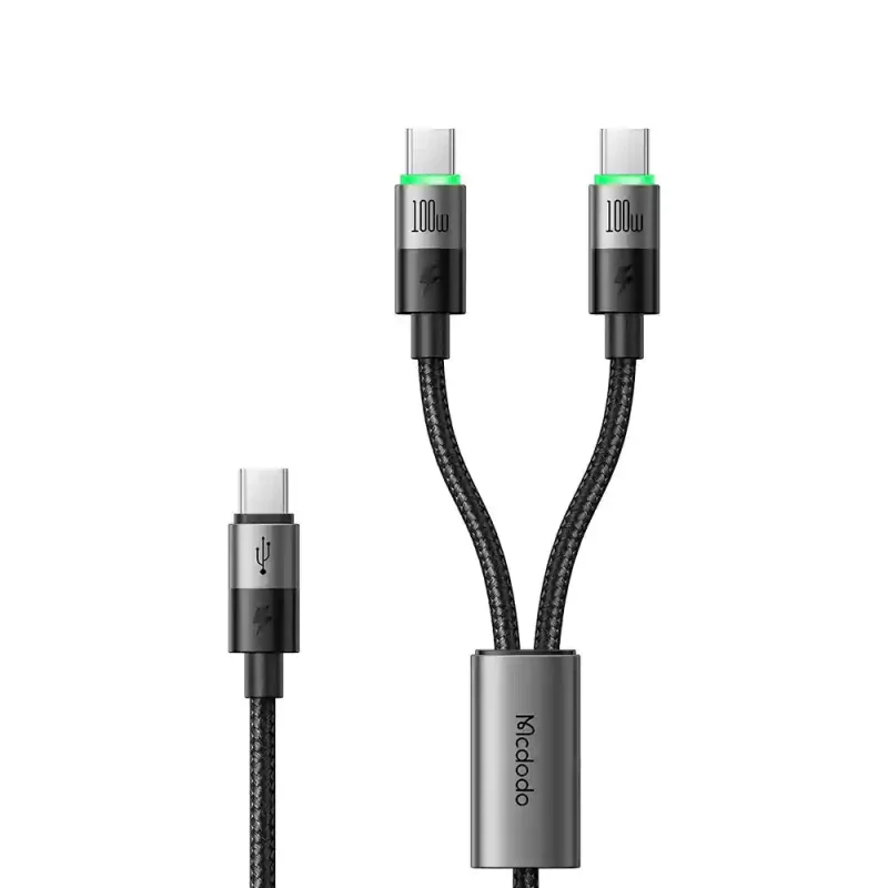 کابل شارژ سریع 100وات تایپ سی به 2 پورت تایپ سی مک دودو مدل MCDODO CA-6740 طول 1.5 متر