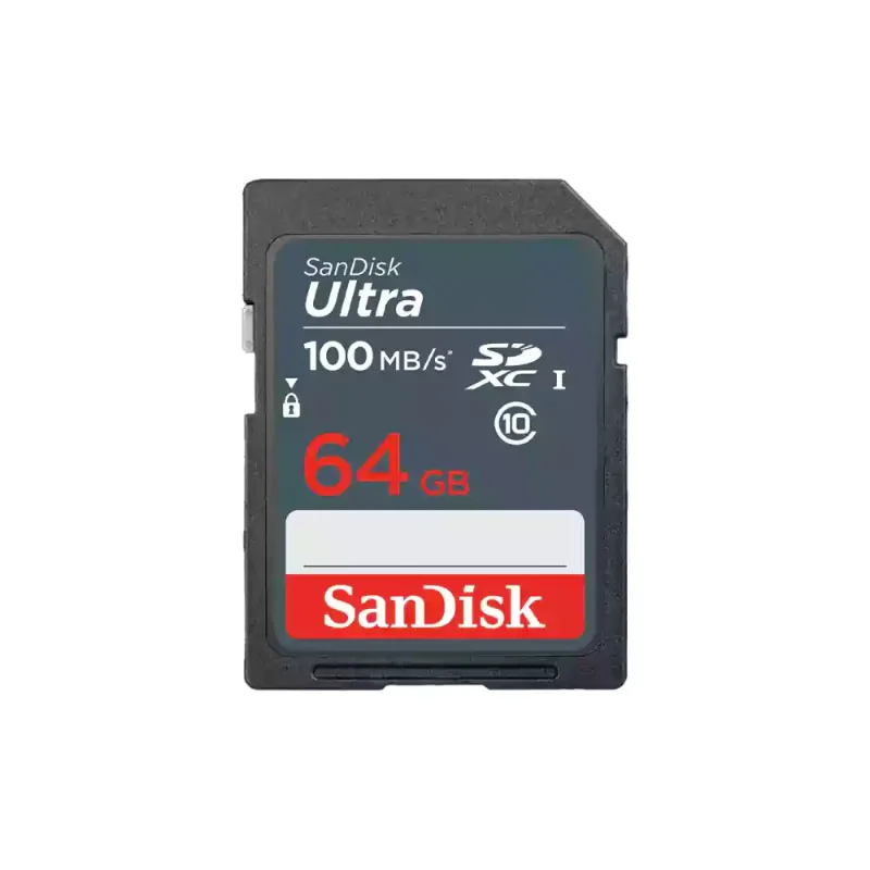 کارت حافظه SDXC سن دیسک مدل Ultra کلاس 10 استاندارد UHS-I U1 سرعت 100 مگابایت بر ثانیه ظرفیت 64 گیگابایت