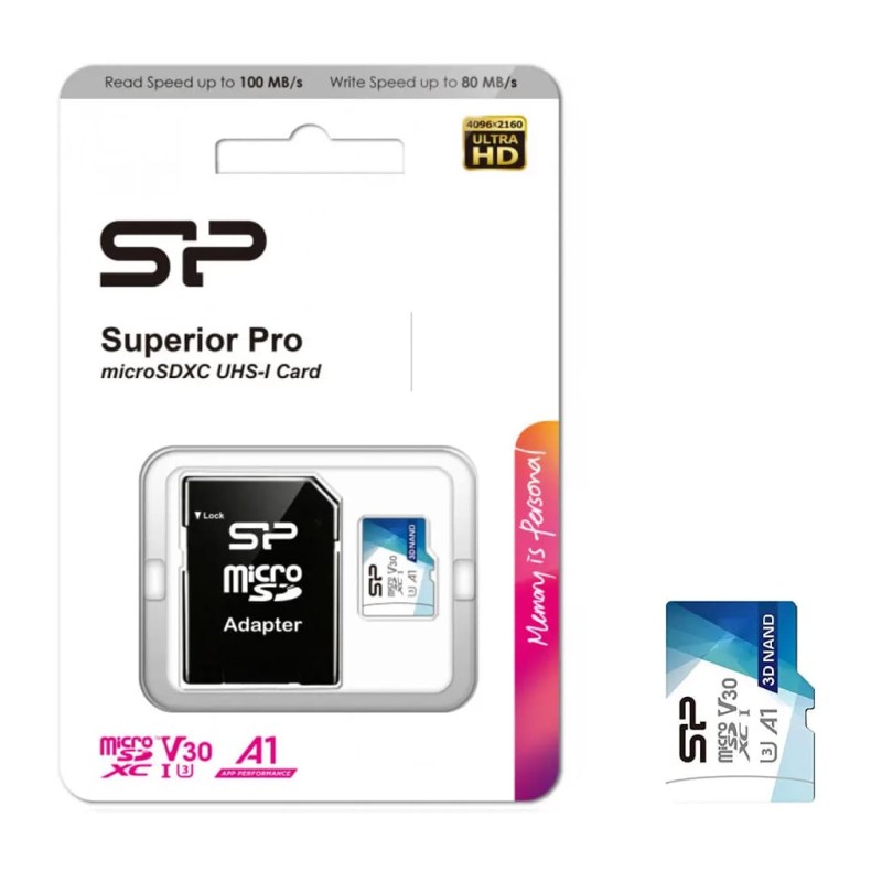 مموری میکرو اس دی سیلیکون پاور U3 مدل Superior V30 ظرفیت 64GB ا Silicon Power 64GB Superior UHS-1