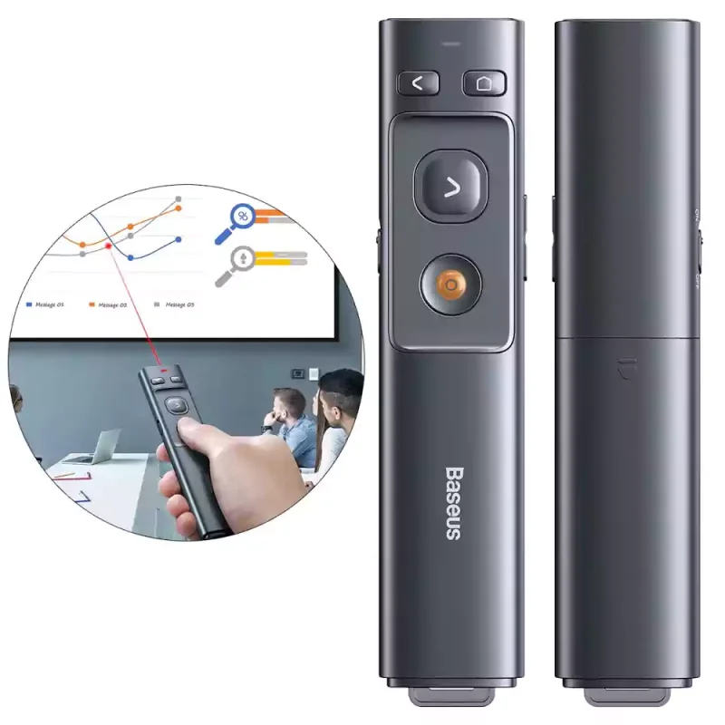 پوینتر و پرزنتر بی سیم بیسوس مدل Baseus Wireless Pointer ACFYB-0G