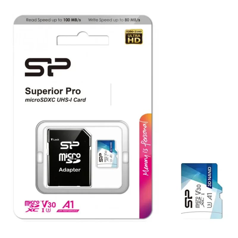مموری میکرو اس دی سیلیکون پاور U3 مدل Superior V30 ظرفیت 128GB ا Silicon Power 128GB Superior UHS-1
