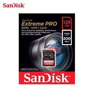 کارت حافظه SDXC سن دیسک مدل Extreme Pro V30 کلاس 10 استاندارد UHS-I U3 سرعت 200mbs ظرفیت 64 گیگ