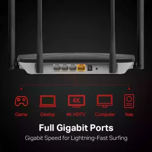 روتر بی‌سیم و دوباند AC1200 مرکوسیس مدل AC12G