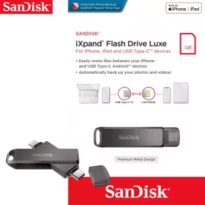 فلش مموری سن دیسک مدل iXpand Luxe USB3 ظرفیت 128 گیگابایت