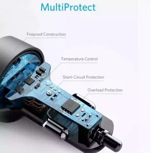 قیمت شارژر فندکی فست شارژ ماشین تایپ سی 35 وات انکر A2732HF1