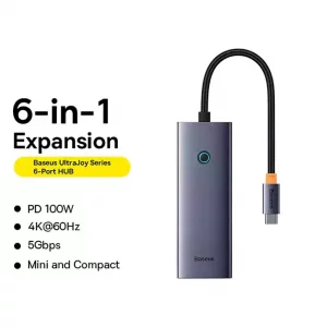 خرید هاب 6 پورت USB-C باسئوس مدل BS-OH118