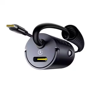 مشخصات شارژر فندکی بیسوس Baseus Tiny Star Mini Car Charger C00035001121-00 توان 30 وات همراه با کابل متصل تایپ سی