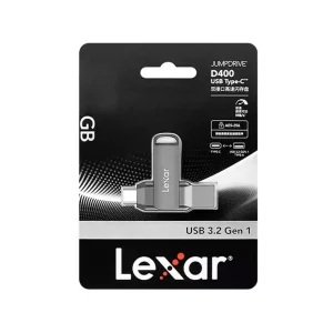 قیمت فلش مموری 128 گیگ لکسار مدل JumpDrive Dual Drive D400 دو سر USB-C و USB-A
