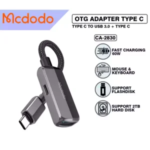 قیمت تبدیل تایپ سی به USB-A+تایپ سی مک دودو مدلMCDODO CA-2830
