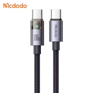 قیمت کابل شارژ تایپ سی به تایپ سی 100 وات 5 آمپر مک دودو مدل MCDODO CA-558 طول 1.2متر