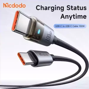 کابل شارژ تایپ سی به تایپ سی 100 وات 5 آمپر مک دودو مدل MCDODO CA-558 طول 1.2متر