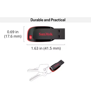 فلش مموری USB2.0 سن دیسک مدل Cruzer Blade CZ50 ظرفیت 16 گیگ
