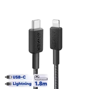 مشخصات کابل تبدیل USB-C به لایتنینگ انکر مدل A81B6G11 طول 1.8 متر