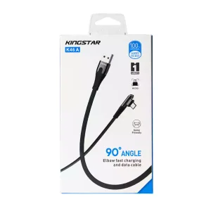 کابل شارژ میکرو کینگ استار مدل K46a طول 1 متر (کانکتور 90 درجه)