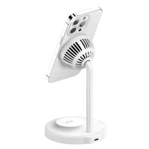 استند شارژر وایرلس مگنتی 15 وات مک دودو مدل CH-2150 با فن خنک‌کننده