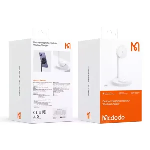 استند شارژر وایرلس مگنتی 15 وات مک دودو مدل CH-2150 با فن خنک‌کننده