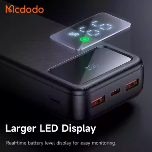 مشخصات پاوربانک 22.5 وات ظرفیت 20000 مک دودو مدل MCDODO MC-4230 بهمراه کابل شارژ