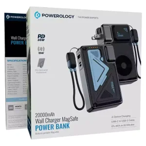 پاوربانک Powerology با شارژ بی سیم MagSafe