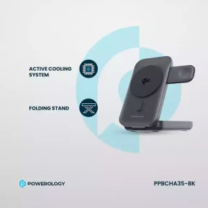 پاوربانک Powerology PPBCHA35-BK ظرفیت 10000mAh با شارژ Qi2