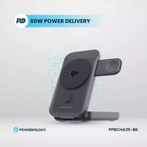 پاوربانک Powerology PPBCHA35-BK ظرفیت 10000mAh با شارژ Qi2