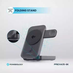 پاوربانک Powerology PPBCHA35-BK ظرفیت 10000mAh با شارژ Qi2