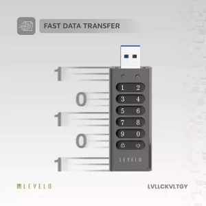 فلش مموری رمزدار لولو Levelo LockVault Digital ظرفیت 128 گیگابایت