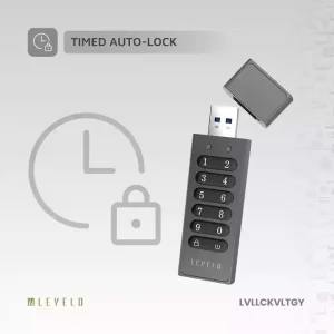 فلش مموری رمزدار لولو Levelo LockVault Digital ظرفیت 128 گیگابایت