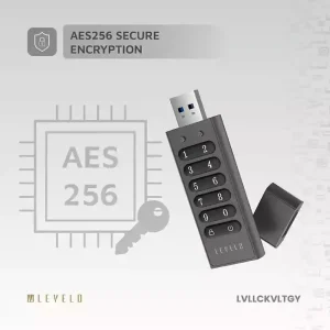 فلش مموری رمزدار لولو Levelo LockVault Digital ظرفیت 128 گیگابایت
