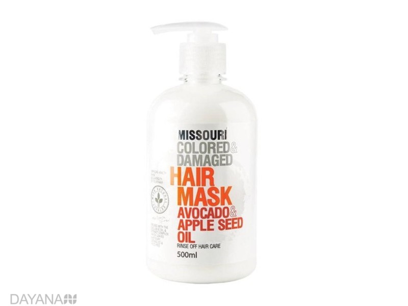 ماسک مو میسوری مدل COLORED & DAMAGED مناسب موهای رنگ شده حجم 500 میلی لیتر