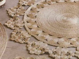 درست کردن فرش با نخ های کنفی