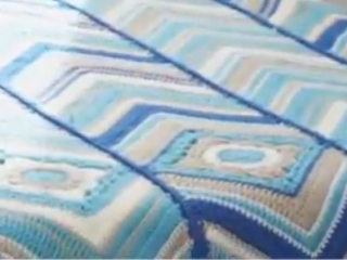 آموزش قلاب بافی بافت روتختی بسیار زیبا