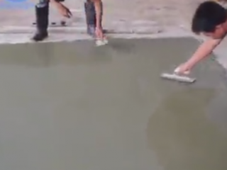 ,ویدئو : ایده و خلاقیت جالب برای سیمان کاری کف زمین