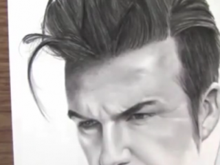 ویدئو :   نقاشی زیبا و دیدنی از چهره دیوید بکام