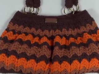 ویدئو :  آموزش بافت کیف زیگزاگی با قلاب - بخش آخر