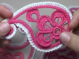 ویدئو  :    آموزش بافت موتیف بته جقه - بافتن موتیف ایرلندی