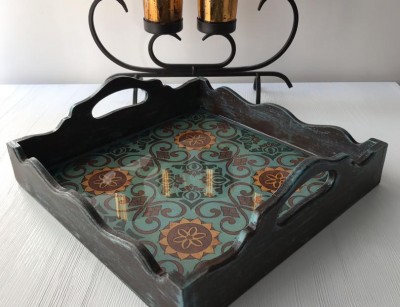 سینی دکوپاژ مربع 30*30 کد 47