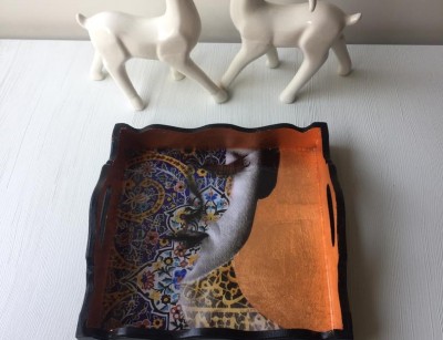 سینی دکوپاژ مربع 30*30 کد 51