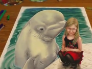 ویدئو :   نقاشی سه بعدی؛ دخترک و دلفین (مطلب)