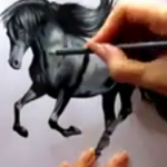 ویدئو :  یه نقاشی فوق العاده از اسب سیاه سه بعدی از دستش ندید! (مطلب)