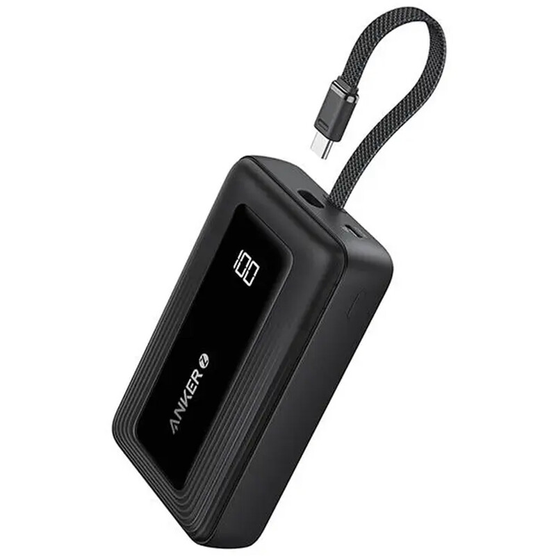 پاوربانک 20000 تایپ‌سی و USB توان 30 وات انکر Anker Zolo A1689 با کابل USB-C متصل